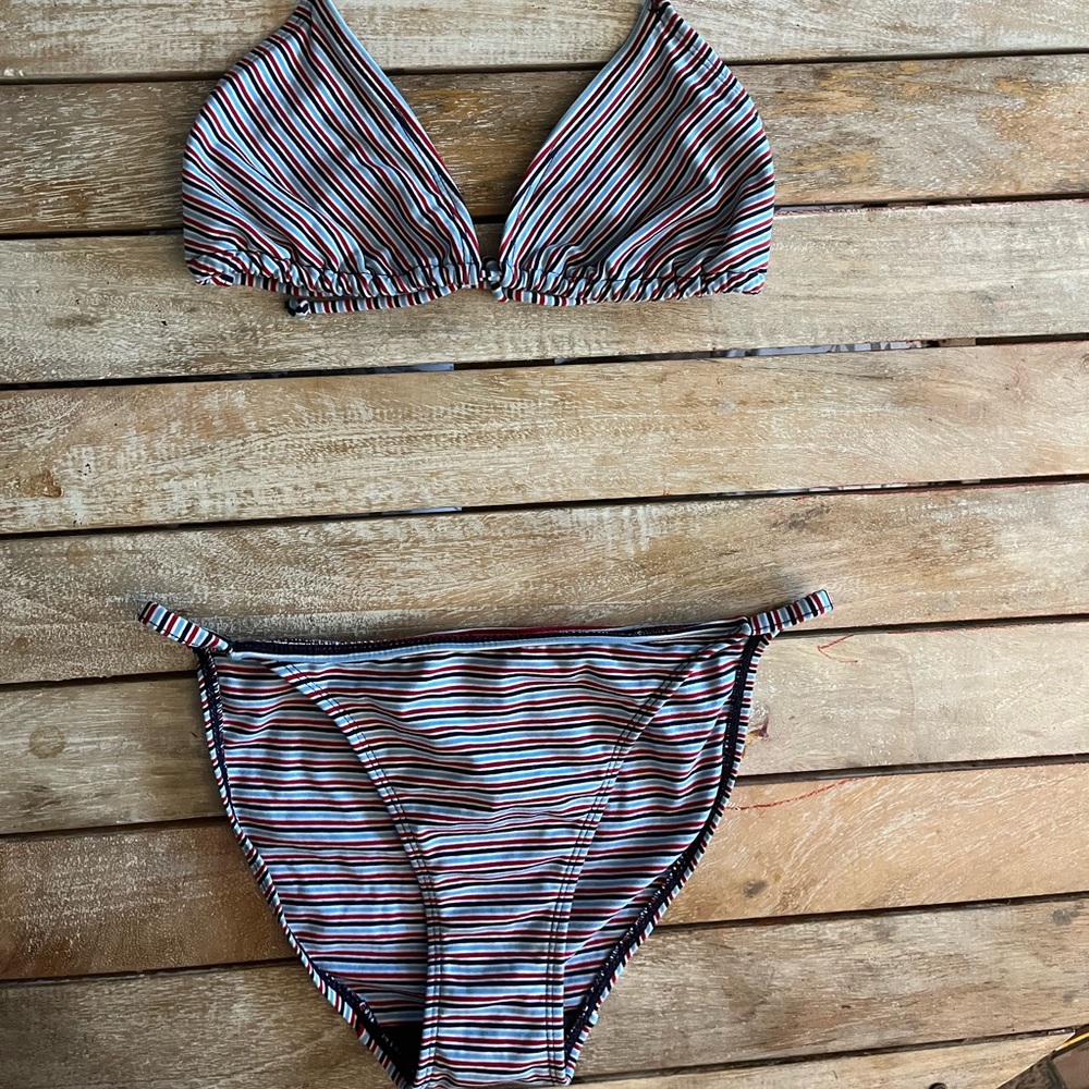 Patriotic bikini american red white blue flag july 4th small old navy
